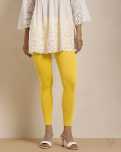 Twin Birds Women Cotton Ankle Legging - Mari Gold