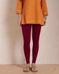 Twin Birds Women Cotton Ankle Legging - Mehandi Maroon