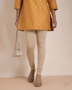 Twin Birds Women Cotton Churidar Legging - Butter Scotch