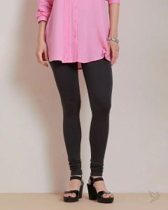 Twin Birds Women Cotton Churidar Legging - Charcoal Grey