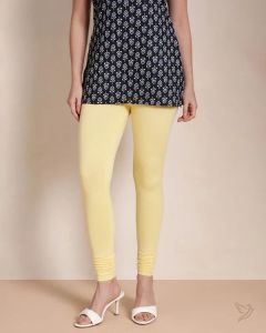 Twin Birds Women Cotton Churidar Legging - Citron Yellow