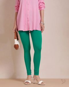 Twin Birds Women Cotton Churidar Legging - Emerald Lexus