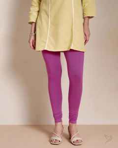 Twin Birds Women Cotton Churidar Legging - Fuchsia Violet