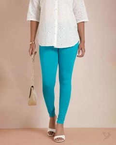 Twin Birds Women Cotton Churidar Legging - Grand Turquoise