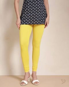 Twin Birds Women Cotton Churidar Legging - Mari Gold