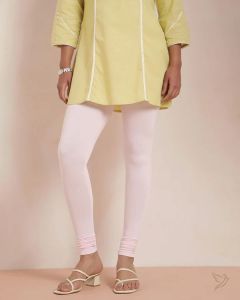 Twin Birds Women Cotton Churidar Legging - Mid Pink