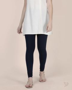 Twin Birds Women Cotton Churidar Legging - Navy Classic