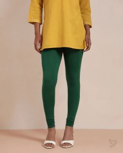 Twin Birds Women Cotton Churidar Legging - New Leaf