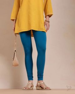 Twin Birds Women Cotton Churidar Legging - Peacock Blue