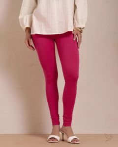 Twin Birds Women Cotton Churidar Legging - Pink Paradise