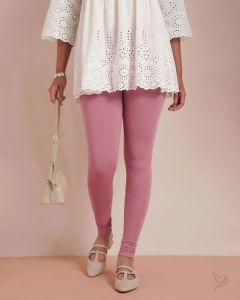 Twin Birds Women Cotton Churidar Legging - Pink Punch