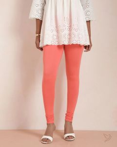 Twin Birds Women Cotton Churidar Legging - Rasp Berry