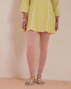 Twin Birds Women Cotton Churidar Legging - Rose Gold