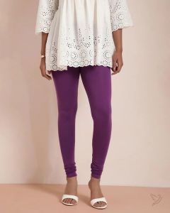 Twin Birds Women Cotton Churidar Legging - Vapour Violet