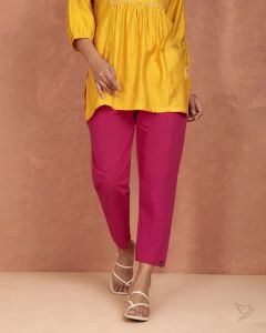 Twin Birds Women Cotton Kurti Pant Bubble Gum
