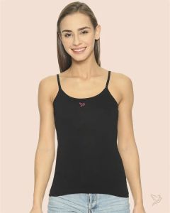 Twin Birds Women Cami with Adjuster Slip Carbon Black