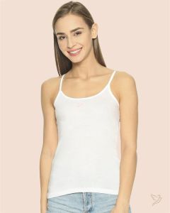 Twin Birds Women Cami with Adjuster Slip Pearl White