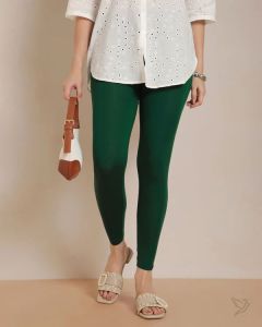 Twin Birds Women Viscose 7/8 High Ankle/Cropped Leggings - Green