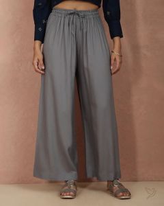 Twin Birds Women Wide Leg Palazzo Anthrazite Grey