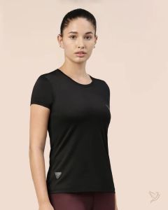 Twin Birds Women Active Wear T Shirt Black