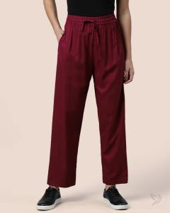 Twin Birds Women Viscose Kurti Pant Mehandi Maroon