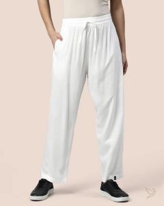 Twin Birds Women Viscose Kurti Pant White