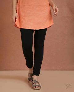 Twin Birds Women Sleek Kurti Pant Carbon Black