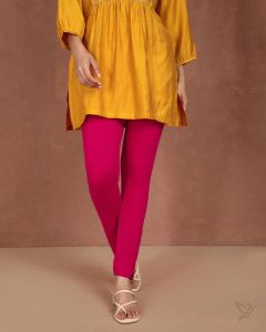 Twin Birds Women Sleek Kurti Pant Pink Paradise